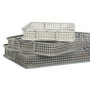 DKD Home Decor Set de 3 Bandejas de Metal Envejecido Multicolor