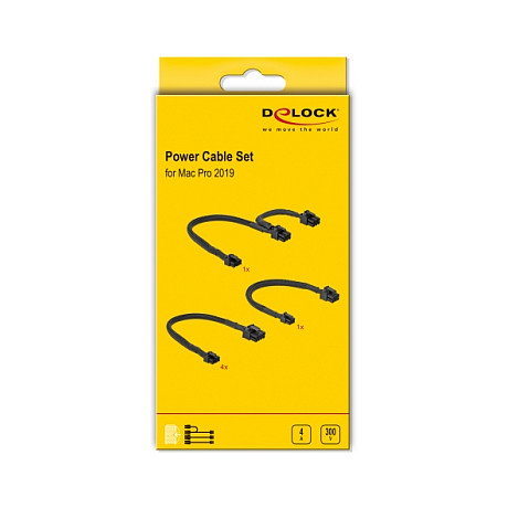 DeLOCK Juego de cables de alimentación 86735 para Mac Pro 2019 DeLOCK Juego de cables de alimentación 86735 para Mac Pro 2019