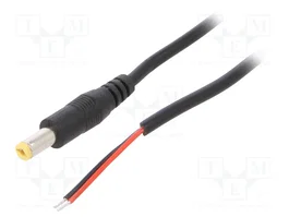 SUNNY Cable de alimentación DC 5,5/2,1 redondo 3m negro