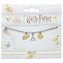 THE CARAT SHOP Pulsera Plateada Harry Potter Tornero del Tiempo Reliquias Muerte Snitch Dorada Zinc