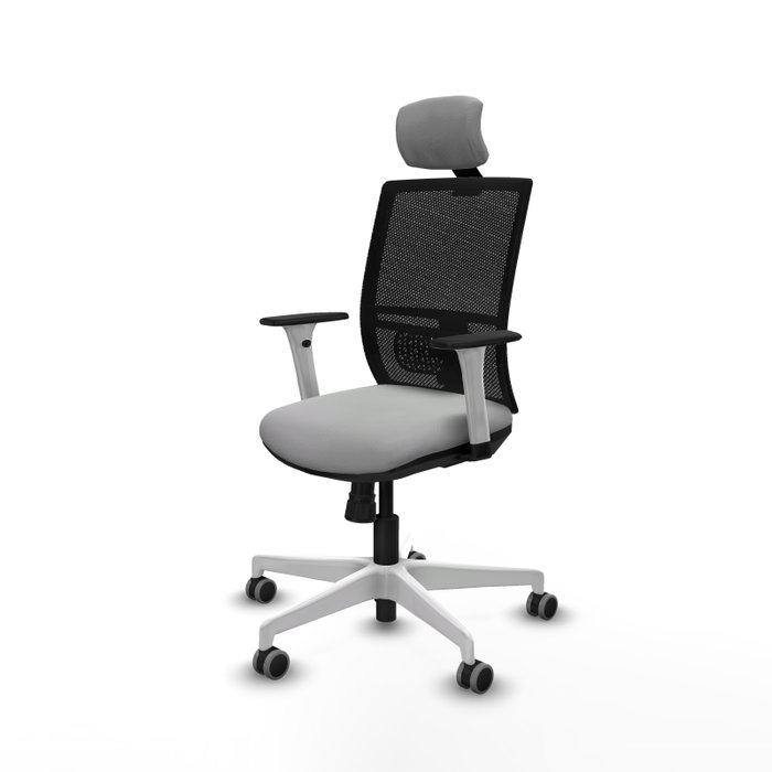 PIQUERAS Y CRESPO Silla de oficina Yunquera con mecanismo Sincro, Gris claro y Negro PIQUERAS Y CRESPO Silla de oficina Yunquera con mecanismo Sincro, Gris claro y Negro