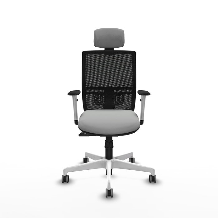 PIQUERAS Y CRESPO Silla de oficina Yunquera con mecanismo Sincro, Gris claro y Negro PIQUERAS Y CRESPO Silla de oficina Yunquera con mecanismo Sincro, Gris claro y Negro