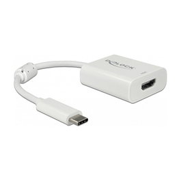 DeLOCK Adaptador USB Tipo C a HDMI 4K 60Hz HDR 63937 Blanco