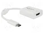 DeLOCK Adaptador USB Tipo C a HDMI 4K 60 Hz con HDR, Blanco