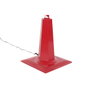 DKD Home Decor Farola LED de Plástico Roja con Efecto Nieve Musical