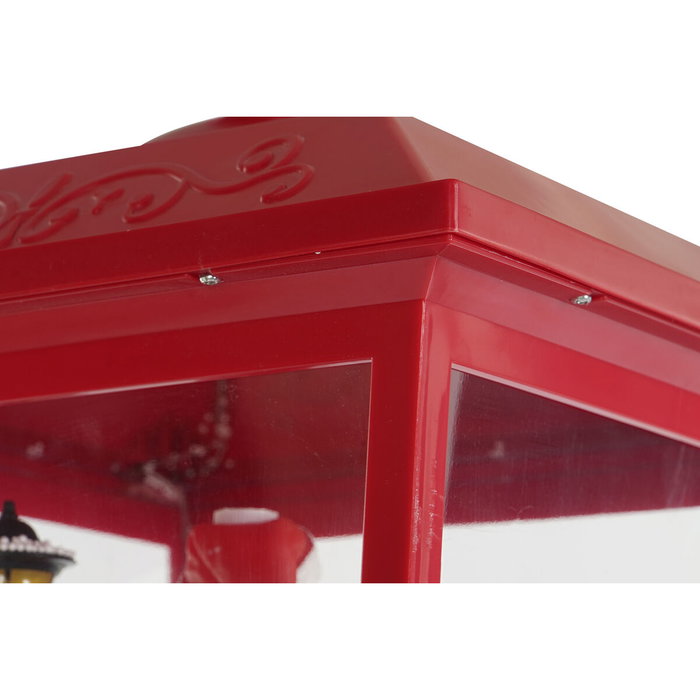 DKD Home Decor Farola LED de Plástico Roja con Efecto Nieve Musical