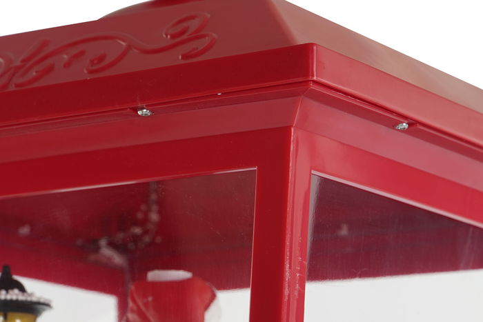 DKD Home Decor Farola Navidad Tradicional Rojo Blanco 30 x 180 x 30 cm con efecto nieve LED