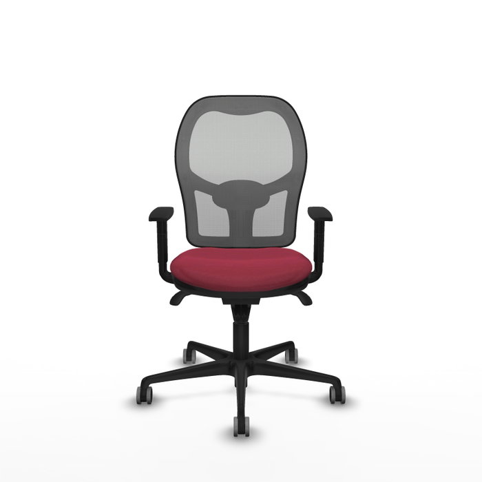 PIQUERAS Y CRESPO Silla de oficina Jorquera, Tela Granate y Malla Gris PIQUERAS Y CRESPO Silla de oficina Jorquera, Tela Granate y Malla Gris