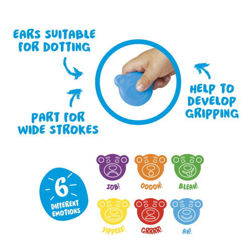 Carioca 42958 Teddy Crayons BABY - Caja de 48 unidades para bebés