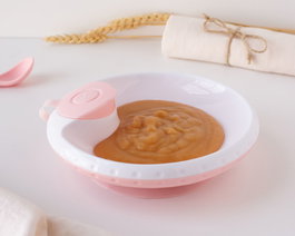 KioKids Plato Térmico con Ventosa Antivuelco Rosa para Bebé +4 Meses