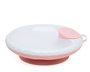 KioKids Plato Térmico con Ventosa Antivuelco Rosa para Bebé +4 Meses