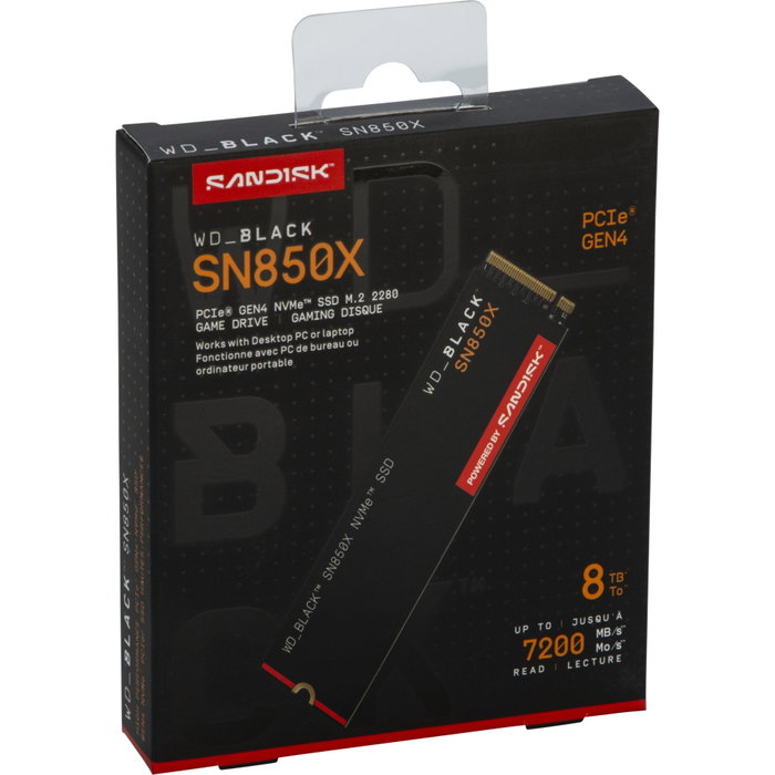 Western Digital Black SN850X 8 TB NVMe SSD M.2 2280 Western Digital Black SN850X 8 TB NVMe SSD M.2 2280