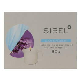 Sinelco Vela de Masaje Aroma Lavanda 80 g - Sibel, Aceite Fundente para Tratamientos de Relax