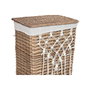 DKD Home Decor Set de 5 Cestas de Ropa de Mimbre y Algodón Natural