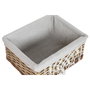 DKD Home Decor Set de 5 Cestas de Ropa de Mimbre y Algodón Natural