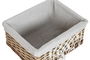 DKD Home Decor Cesta Ropa Shabby Natural Blanco Mimbre Algodon Set de 5 35 x 55 x 47 cm