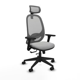 PIQUERAS Y CRESPO Silla de oficina Cilanco Gris, Mecanismo Sincro/Traslack