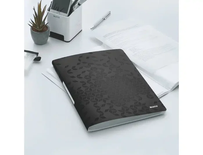 LEITZ Carpeta con fundas Wow Negro A4 40 fundas (Set de 10)