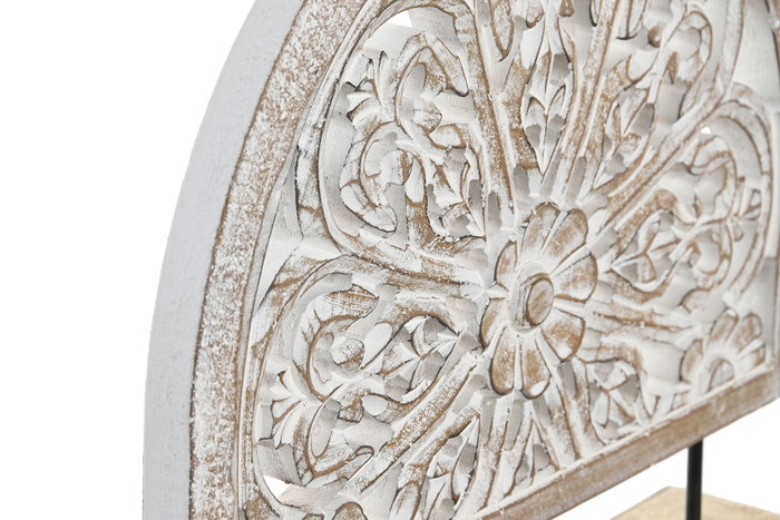 DKD Home Decor Decoración Mango y Metal Arco Desgastado