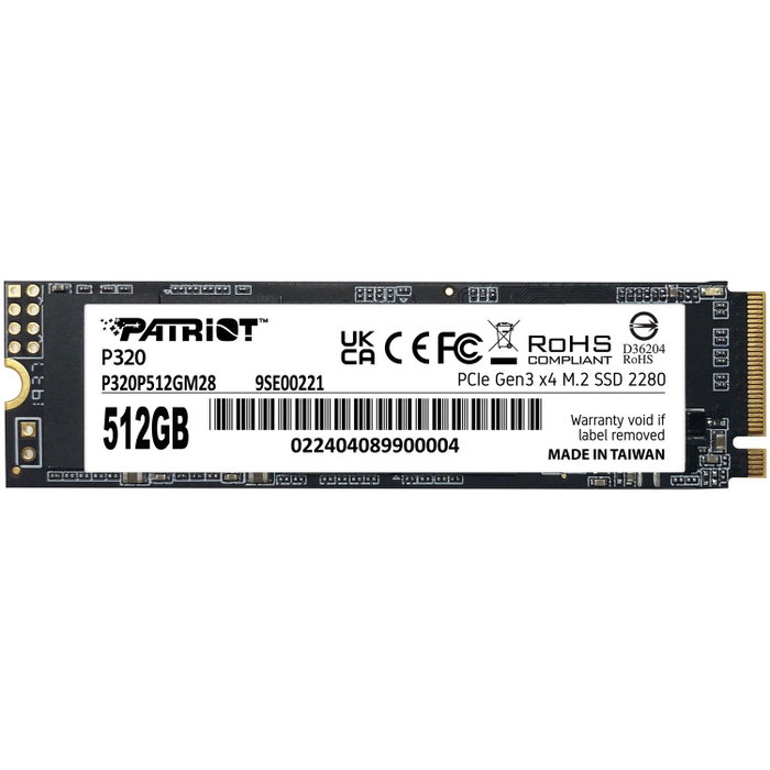 Patriot P320 PCIe NVMe SSD 512GB M.2