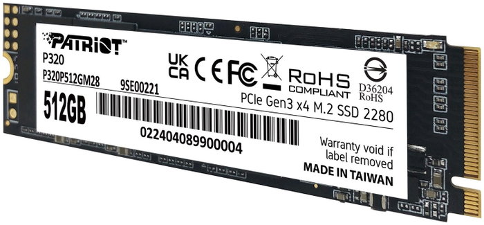 Patriot P320 PCIe NVMe SSD 512GB M.2