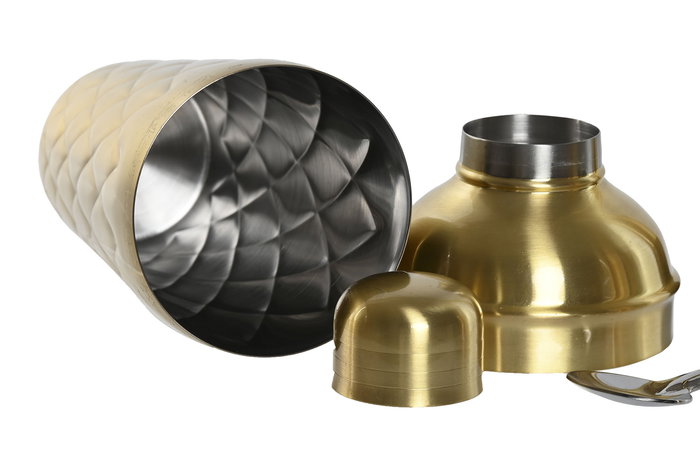 DKD Home Decor Coctelera Dorado Inox 8 x 20 x 8 cm Set de 5 DKD Home Decor Coctelera Dorado Inox 8 x 20 x 8 cm Set de 5