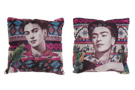 DKD Home Decor Cojín Frida Multicolor Surtido de 2