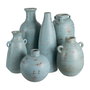 Jarrón Turquesa Terracota Decoración 28 X 30 X 67 cm
