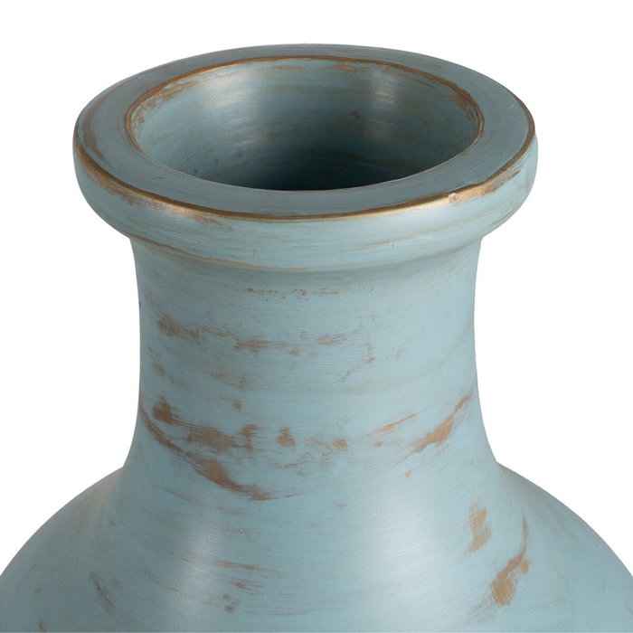 Ixia Jarrón Turquesa de Terracota 28 x 30 x 67 cm