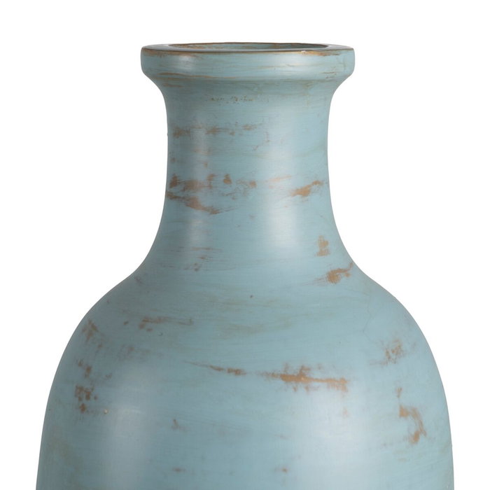 Ixia Jarrón Turquesa de Terracota 28 x 30 x 67 cm