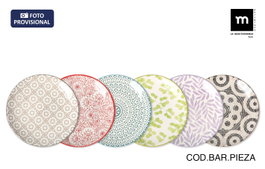 La Mediterranea Fuente Redonda Japo 20 cm Surtido 6 Decorados Naoki (18 Unidades)