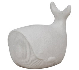 DKD Home Decor Decoración Luminosa Arenisca LED Ballena Blanco