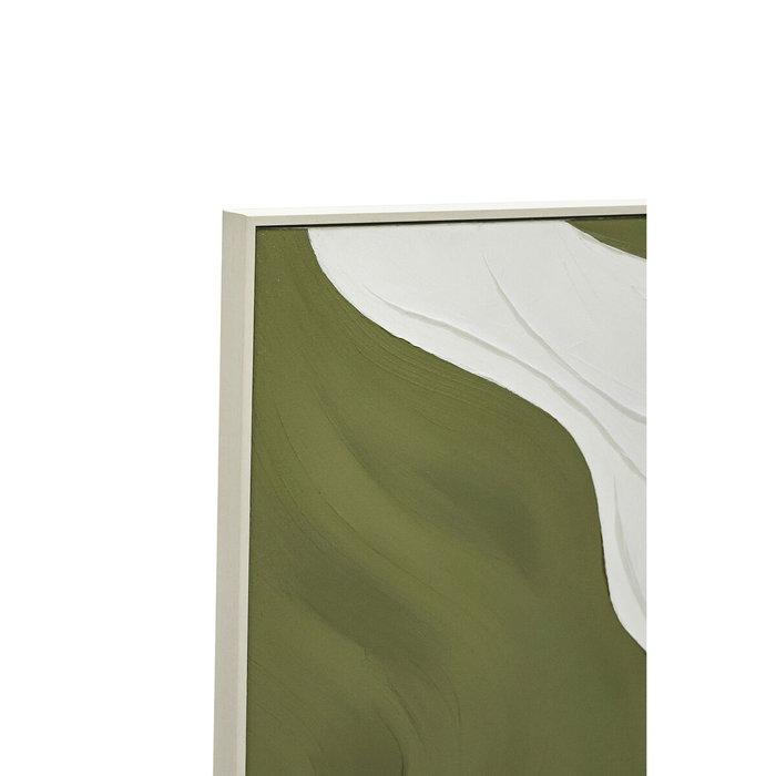 DKD Home Decor Cuadro Lienzo Abstracto Surtido de 2 Piezas Verde y Blanco 80x120 cm