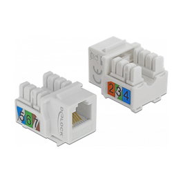 DeLOCK 86498 Módulo Keystone RJ12 Hembra LSA Cat.3 UTP Blanco