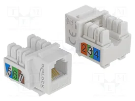 DeLOCK 86498 Módulo Keystone RJ12 hembra a LSA Cat.3 UTP blanco