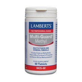 Lamberts Multi-Guard Methyl 60 comprimidos - Complemento alimenticio con 24 vitaminas y minerales para mayores de 40 años