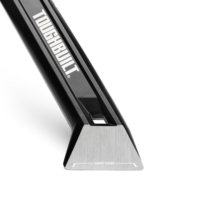 Toughbuilt Cúter para Moqueta con Cabezal Angulado y Cambio de Hoja sin Herramientas, Compatible con Cuchillas Estándar, Incluye 5 Hojas de Repuesto y Almacenamiento