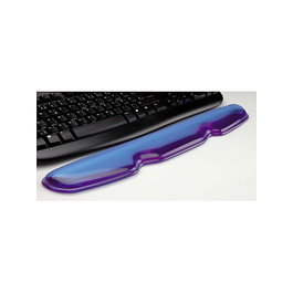 ROLINE - Apoyo para muñecas de teclado de silicona antifatiga, color azul transparente