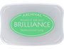 Tsukineko Almohadilla de Tinta Brilliance Verde Lima Perlado 95x65mm