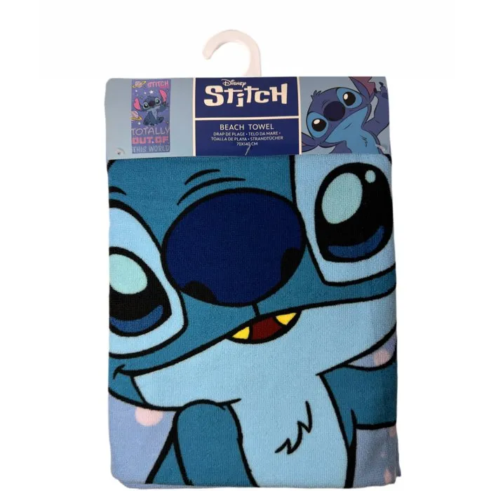 Disney-Stitch Toalla de playa 100% microfibra 70x140 cm Stitch LYOWE Modelo STITCH01-BT