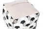 DKD Home Decor Pouf Colonial Marron Negro Piel Poliester 45 x 40 x 45 cm