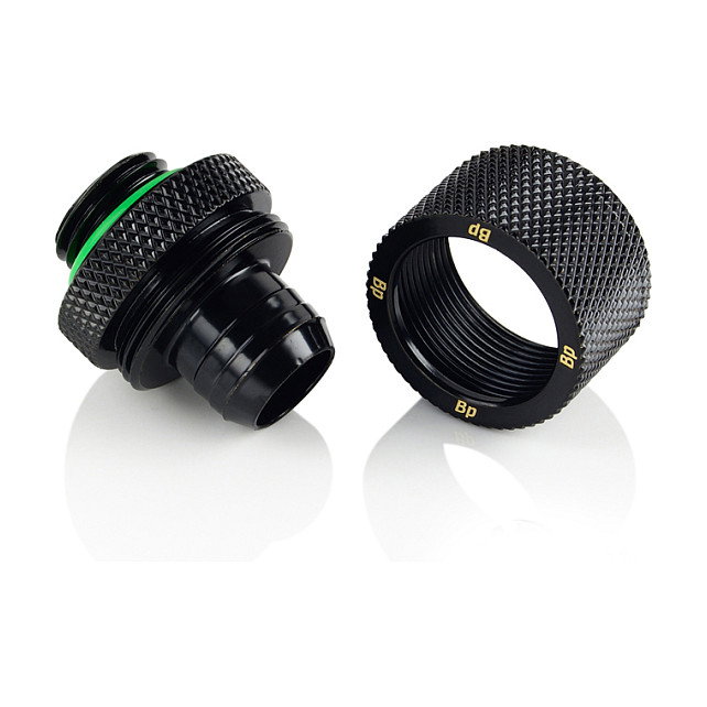 BitsPower Anschluss recto G1/4 pulgada AG a 16/10mm - negro mate