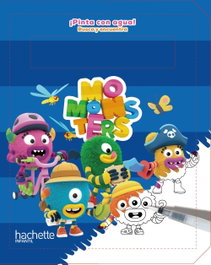 HACHETTE HEROES, ¡Pinta con agua! Busca y encuentra. Momonsters