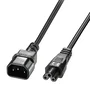 Lindy 30340 Cable de alimentación C14 a C5 de 1 m, Negro