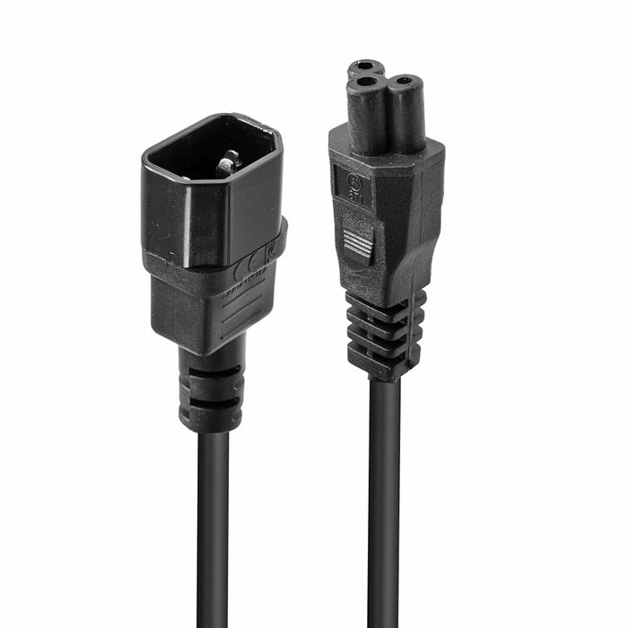 Lindy 30340 Cable de alimentación C14 a C5 de 1 m, Negro