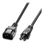 Lindy 30340 Cable de alimentación C14 a C5 de 1 m, Negro