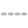 DKD Home Decor Set de 4 Platos Mandala de Gres Esmaltado Azul