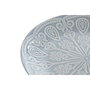 DKD Home Decor Set de 4 Platos Mandala de Gres Esmaltado Azul