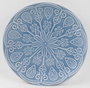 DKD Home Decor Set de 4 Platos Mandala de Gres Esmaltado Azul