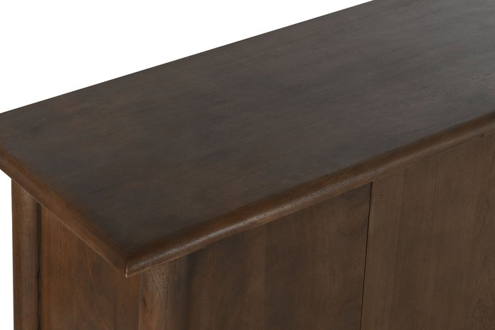 DKD Home Decor Buffet Oriental Marrón 4 Puertas Madera Mango 43 x 80 x 160 cm